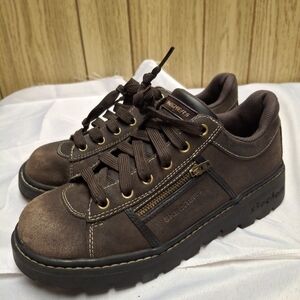 Y2K Skechers Tredd Jammers Black Brown Oxfords Platform Vtg Womens 9 Zip 46406